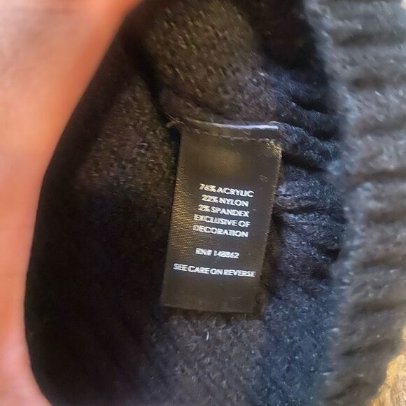 Torrid Frenchie Christmas Pullover Slouchy V-Neck Tunic Sweater Black Size 1X - Picture 5 of 5